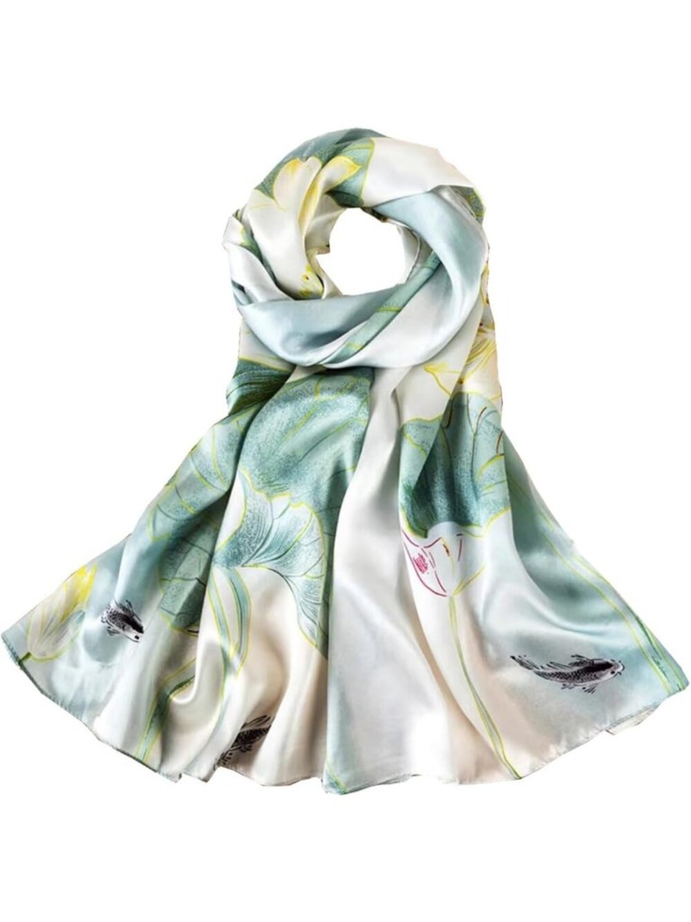 Luxurious 100% Silk Long Scarf - Women's Large Oblong Shawl, Gift-Ready